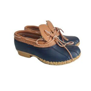 Vtg LL BEAN Maine Hunting Shoes Duck Rain Boots Low Blue Mens Sz 6 M Made in USA